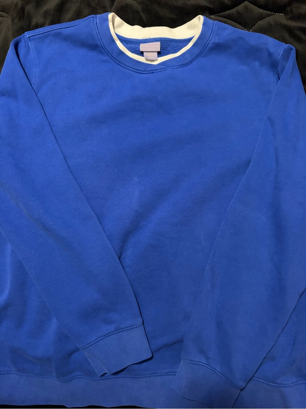 Laura Scott Blue and White Crewneck Sweatshirt
